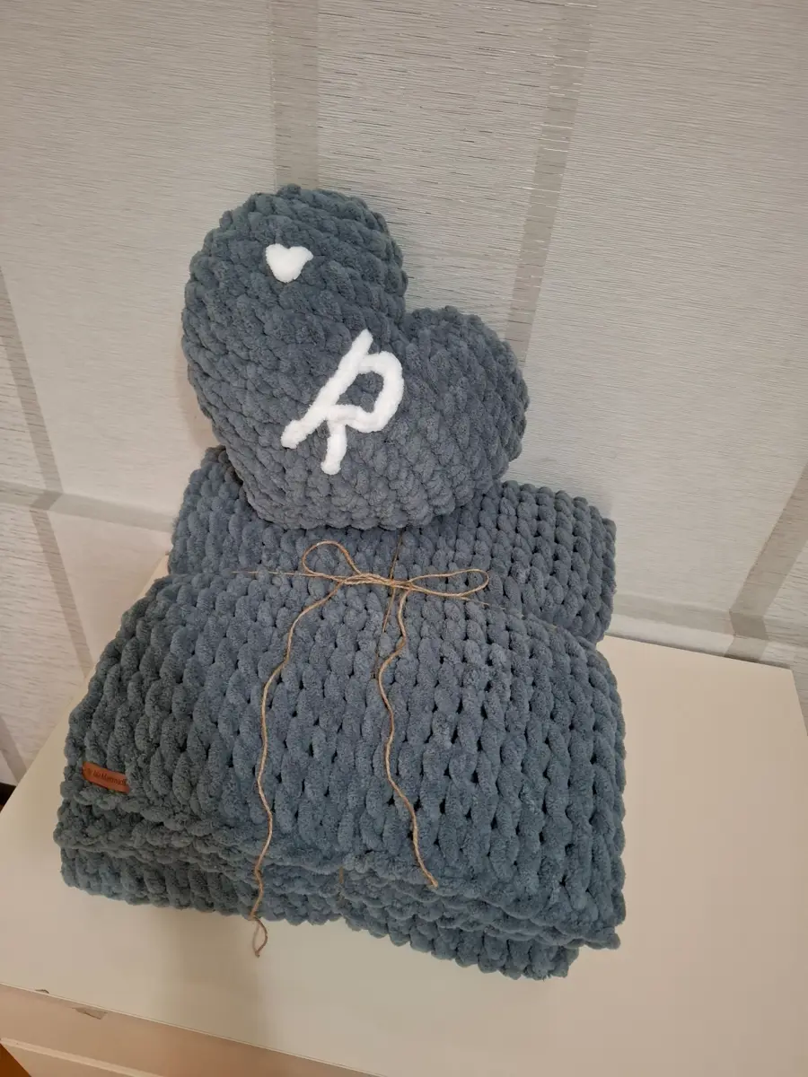Puffy adyal və ürək yastıq dəsti el işi şəkli 2