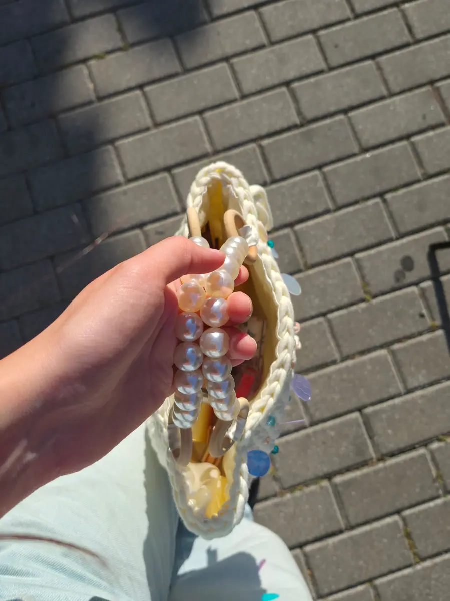 Pearl travel bag el işi şəkli 3