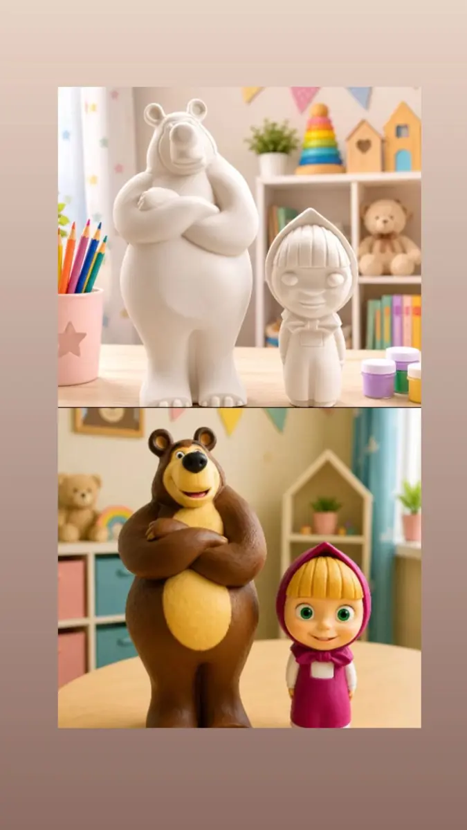 Maşa və ayı el işi şəkli 2