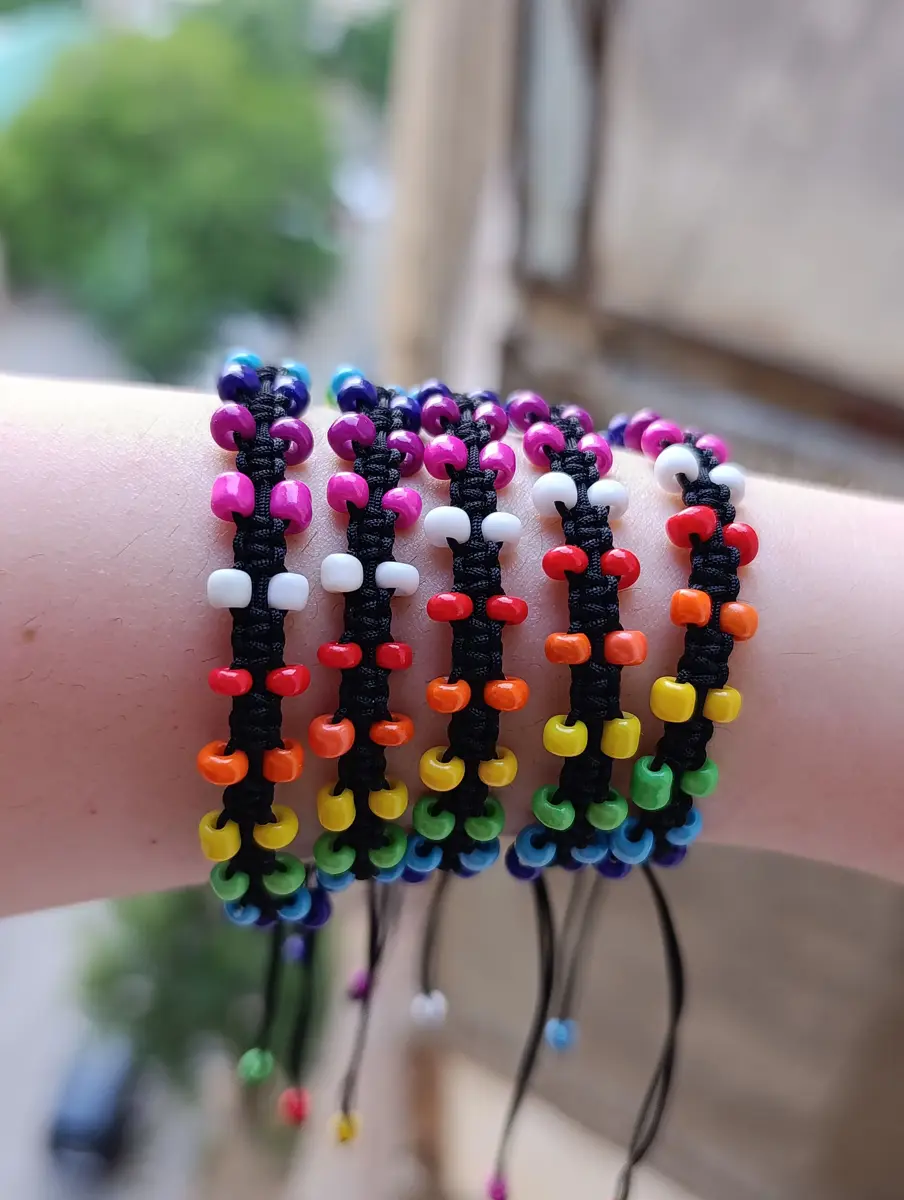 Makrome Rəngarəng qolbaqlar😍🌈 el işi şəkli 3